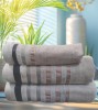 Set 3 prosoape baie Valentini Bianco, bumbac 100%, 550gsm, Jackard TMJK3/Bej