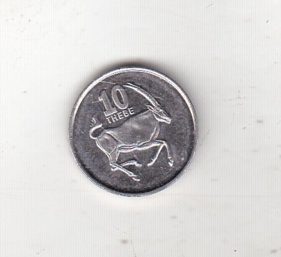 bnk mnd Botswana 10 thebe 2002 unc , antilopa foto