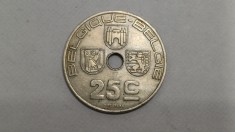 Belgia-25 Centimes 1939 foto