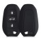 Husa Cheie Auto pentru Peugeot / Citroen - 3 Butoane - Keyless Go, Silicon, Negru, 44154.01