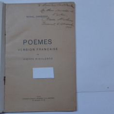 Eminescu, POEMES, Editie de Pierre Nicolesco, Bucuresti, 1931