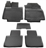 Covorase Cauciuc Premium Stil Tavita Toyota RAV4 IV (XA50) 2018-2023, Negru, Fara Miros, Bordura 3cm