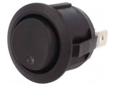 Comutator Basculant 3 Pini ON-OFF-ON cu LED 20A 14V Negru foto
