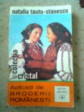 APLICATII DE BRODERII ROMANESTI NATALIA TAUTU STANESCU 1972 edit. albatros RSR, Alta editura