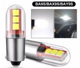 Bec LED Auto BA9S 6000K Alb Pur, Canbus Fara Eroare, Model 3535, Alpin, Pozitie Interior 12V, 700 Lumeni, Durata 50000 Ore