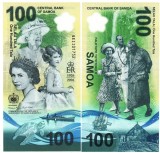 Samoa, 100 Tala 2026, P-56 Comemorativa, Polimer UNC, 100 Ani de la nasterea Reginei Elisabeta a II-a.