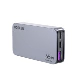 Incarcator rapid retea UGREEN Nexode Pro 65W 3-Port GaN Ultra-Slim Fast Charger X753, 2 x USB C + 1 x USB A, Gri