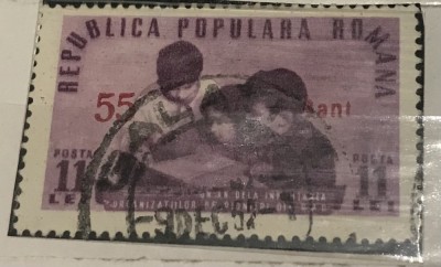 Timbre Romania Timbru Supratipar RPR 11 lei - 55 bani foto