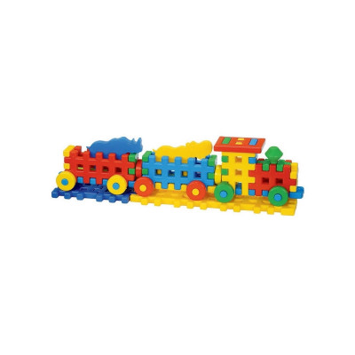 Cuburi constructii, 56x10,3x15 cm, Locomotiva - Tupiko foto