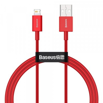Cablu Date si Incarcare USB-A - Lightning Baseus Superior Series, 20W, 1m, Rosu CALYS-A09 foto