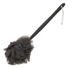 Burete Baie cu M&acirc;ner Negru 39cm, Exfoliere Delicată, Plastic, Pentru Piele Sensibilă/Grasă/Normală - Acces Ușor la Spate