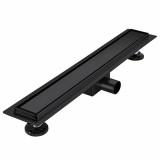 Sifon rigola de pardoseala 7 x 50 cm, inox 304, negru mat