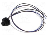 Conector M12 soclu mamă 4 pini 4A 250V IP67 drept cu cablu 0.5m LUTRONIC