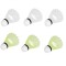 Set 6 fluturasi badminton plastic Sunflex HOBBY, 3 albi+3 galbeni