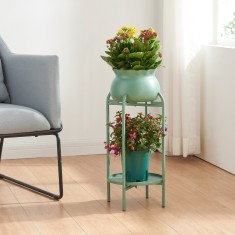 Suport plante Altena metal 80,5x40x40cm verde [en.casa] HausGarden Leisure foto