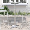 Masă bar exterior &icirc;nălțime reglabilă &Oslash;59,5x70/109,5 cm aluminiu