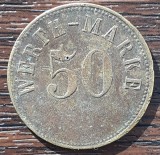 (M2562) JETON GERMANIA - 50 PFENNIG WERTH-MARKE, PERIOADA 1871-1948, COMERCIAL