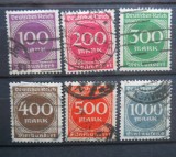 CV1 1923 SERIE GERMANIA REICH ,STAMPILATA ,CU SUPRATIPAR,COTA 24$, Stampilat