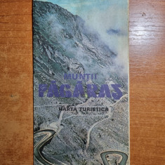 harta turistica muntii fagaras - din anul 1984 - dimensiuni 65/47
