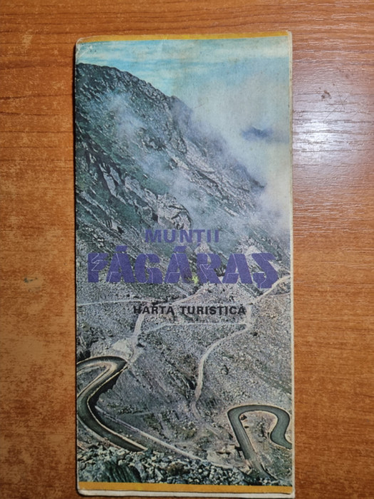 harta turistica muntii fagaras - din anul 1984 - dimensiuni 65/47