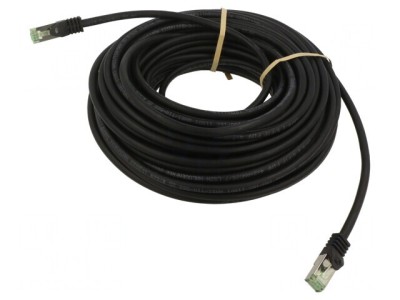 Patch Cord S/FTP Cat 8.1 Negru 10m LSZH foto