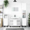 VidaXL Dulap pentru baie, alb extralucios, 80x33x60 cm, lemn compozit