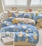 Cumpara ieftin Lenjerie Pat Morun Sx056, Bumbac, 6 Piese, Cu Elastic, Albastru, Imprimeu