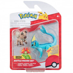 Set 3 figurine de actiune, Pokemon, Vaporeon, Rockruff, Bellossom