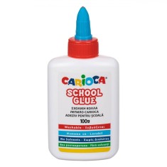 Adeziv Lichid Carioca School Glue, Alb, Capacitate 100g, Fără Solvenți, Lavabil