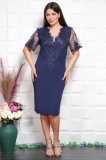 Rochie de Ocazie Silvi Bleumarin - 60Marimea, Yves
