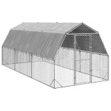 Cumpara ieftin Pui de gaina cu acoperis 2,5x6x2,25 m otel galvanizat
