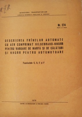 DESCRIEREA FRANELOR AUTOMATE CU AER COMPRIMAT HILDEBRAND-KNORR PENTRU VAGOANE foto