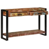 VidaXL Masă consolă, multicolor, 120x33x75 cm, lemn masiv reciclat