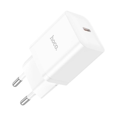 Incarcator Retea Hoco N27, Fast Charging PD20W, Tip-C, Alb foto