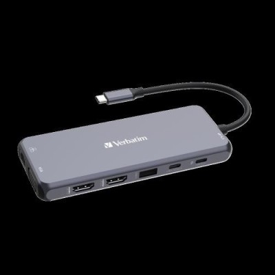 Verbatim USB-C Pro Multiport Hub CMH-14 2xHDMI | VGA| RJ45 | 3xUSB-A 3.2 | foto
