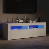 VidaXL Comodă TV cu lumini LED, alb, 120x35x40 cm