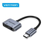 Cablu adaptor convertor USB C la Jack 3.5 mm mama casca/microfon, Vention