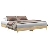 Cumpara ieftin Cadru pat fara saltea stejar sonoma, 180x200cm, lemn prelucrat
