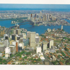 AU1-Carte Postala-AUSTRALIA- Areal view of Sydney skyline, circulata