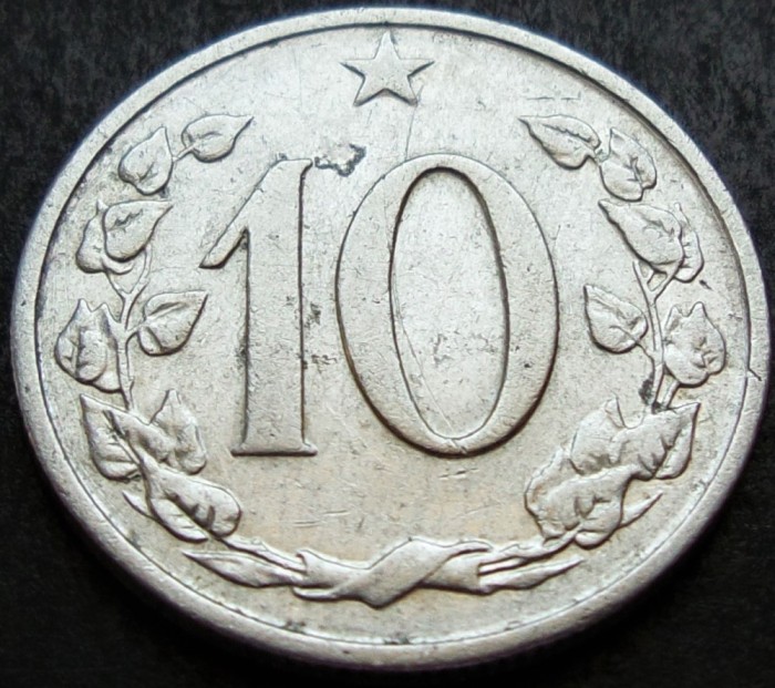 Moneda 10 HALERU - RS CEHOSLOVACIA, anul 1962 * cod 4257