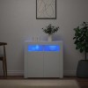 VidaXL Servantă cu lumini LED, alb, 80x35x75 cm