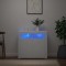 vidaXL Servantă cu lumini LED, alb, 80x35x75 cm