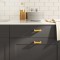vidaXL M&acirc;nere de dulap, 20 buc., auriu, 64 mm, oțel inoxidabil 3203643