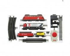 START SET PIKO H0 57140 LOCOMOTIVA ELECTRICA + TIR , 28 PIESE!!! FULL METAL BODY foto