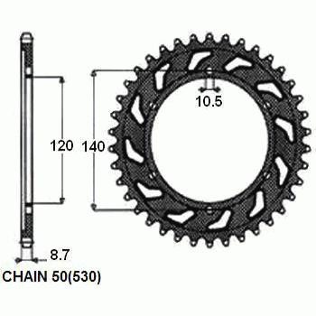 Pinion spate Kawasaki VN800, SUNR1-5526-42 Cod Produs: MX_NEW SUNR1-5526-42ML foto