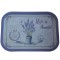 Tava metalica Pufo Life is Beautiful pentru servire desert, prajituri, aperitive, 40 x 29 cm