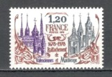 Franta.1978 300 ani reatasarea oraselor Valenciennes si Mauberge SF.890, Nestampilat