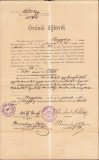 A819 Certificat de salarizare, 1894, educatoare grădiniță Tomnatic, județul Timiș