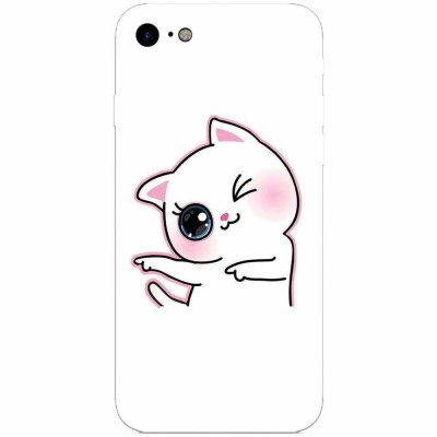 Husa silicon pentru Apple Iphone 5c, Cute Kitty foto