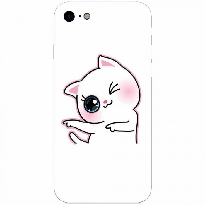 Husa silicon pentru Apple Iphone 5c, Cute Kitty
